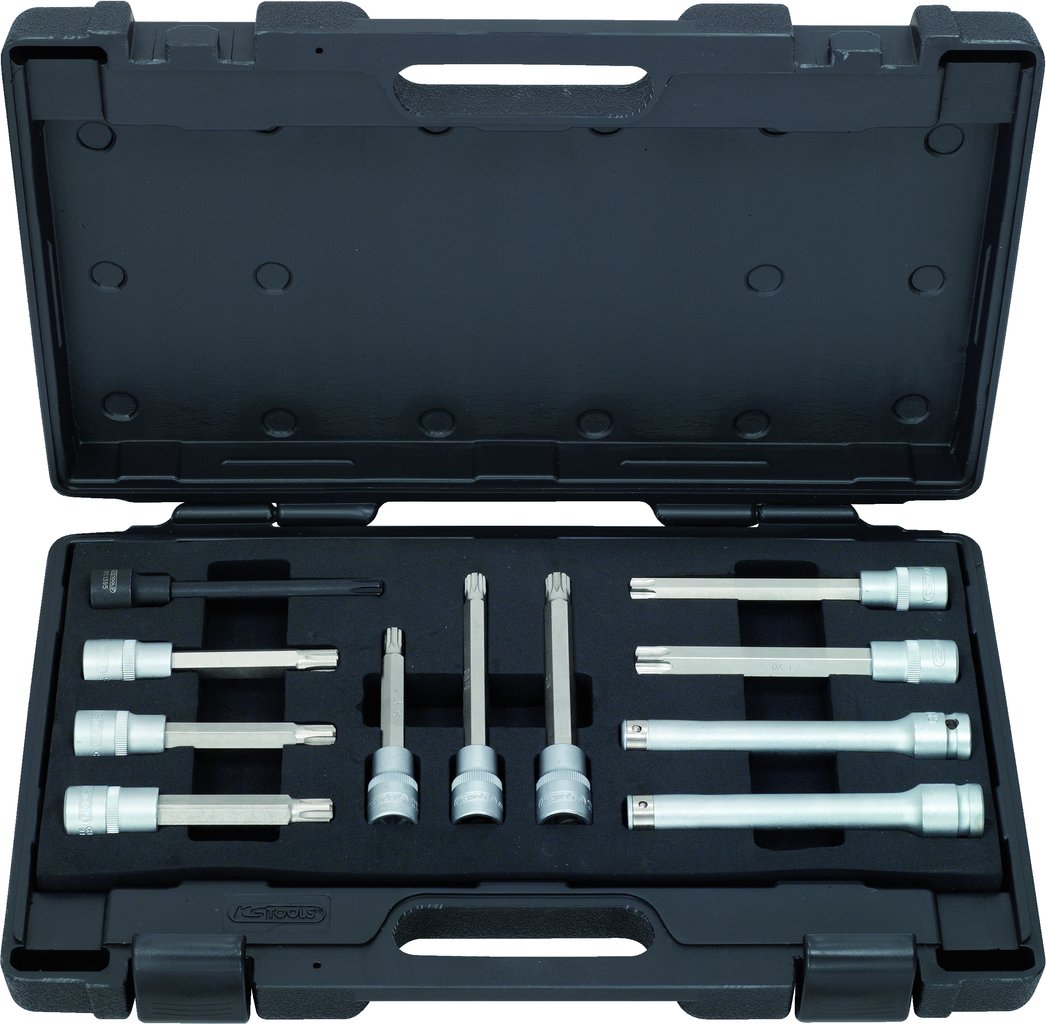 KS Tools 911.4460 Zestaw kluczy nasadowych do śrub głowicy cylindra 11-szt, 1/2"