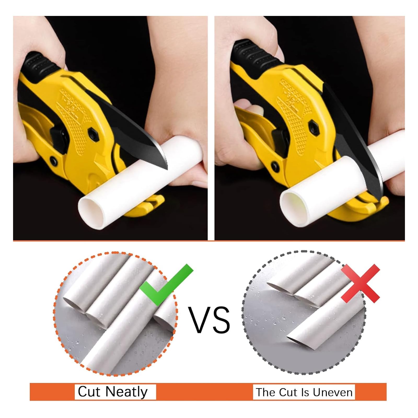 Tagliatubi A Cricchetto Per PVC E Plastica - Diametro 42mm, Taglio Preciso Per Tubi PPR, PE, PEX - Butyeak