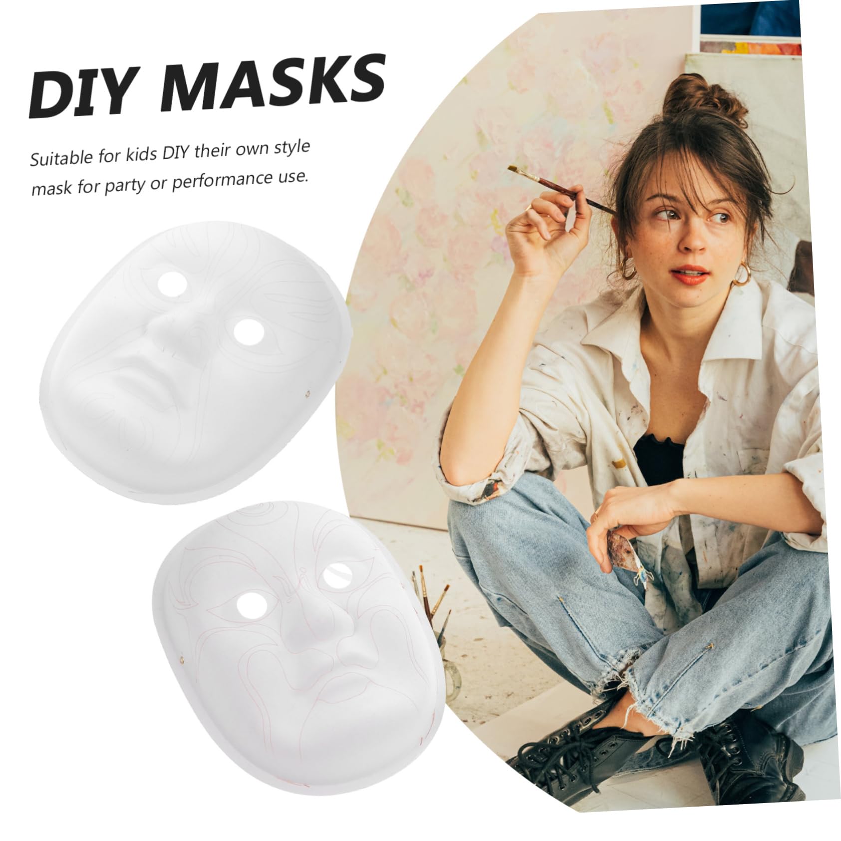 BESPORTBLE 6 Pezzi Maschere Pulp Opera Pechino in per Adulti Decorazione per Feste e Halloween con Confortevole Kuang Yin e
