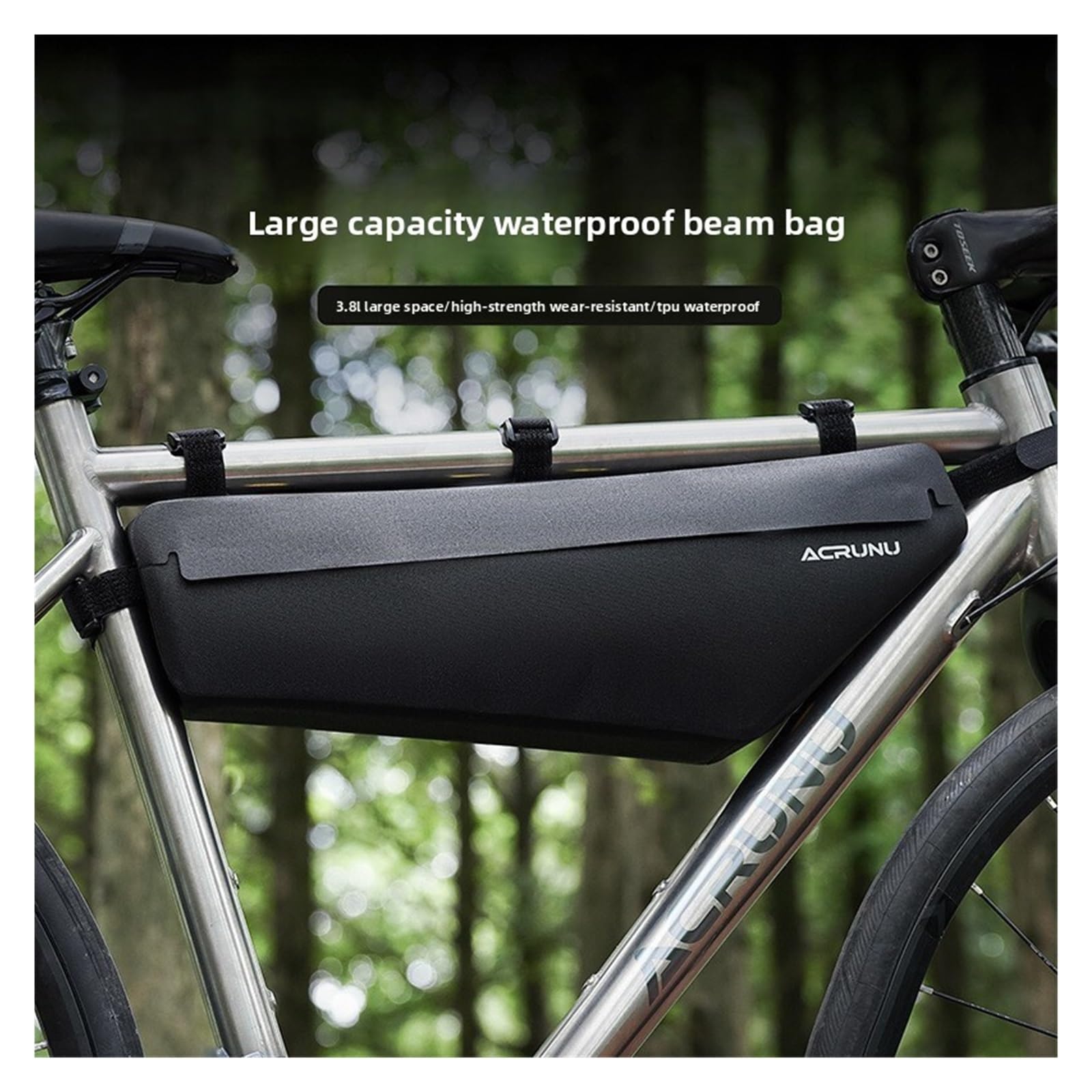 Xi Yu Borsa da bici for tubo con telaio anteriore triangolare resistente impermeabile da 1 pezzo