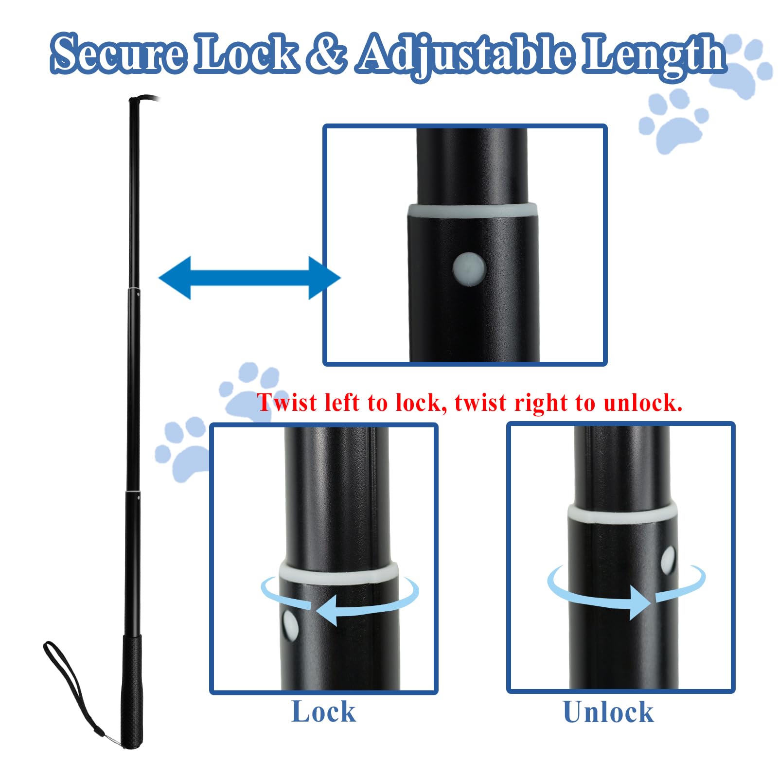 ASOCEA Flirt Pôle Chien Baguette Teaser Extensible pour Chien Jouet Interactif Extérieur Bâton De Flirt pour Animaux De Compagnie avec 2 Cordes en Coton à Mâcher Chasing Tail pour Petits Chiens