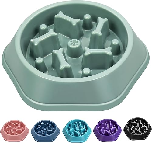 Miniatura 31 de UPSKY Slow Feeder Dog Puzzle Bowl, Interactive Bloat Stop Non-Slide Lick Treat Bowl for Small Medium Dogs (Black)