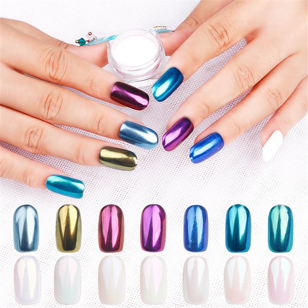 Amazon | INNAIL オーロラパールパウダーミラーパウダーネイル