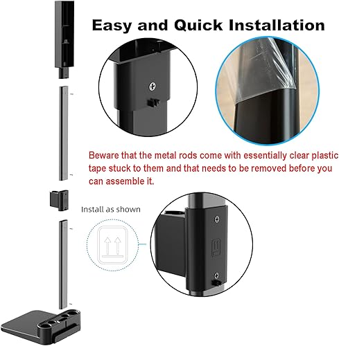 Miniatura 3 de MOOPHY Estación de almacenamiento con soporte de vacío compatible con Dyson V7 V8 V10 V11 V12 V15 SV18 SV21, compatible con limpiador inalámbrico