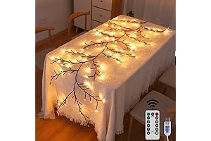 6Ft Christmas Swags for Wall Decor with 144 LEDs Willow Vine Lights