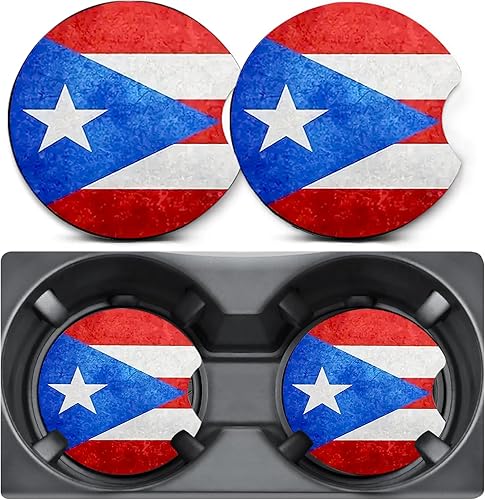 Miniatura 48 de 2 unidades de posavasos para portavasos de coche, posavasos para portavasos de coche con diseño de cereza, alfombrilla de goma antideslizante de