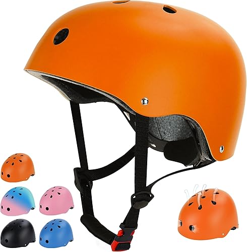 Miniatura 10 de Casco de bicicleta para niños, casco para niños y niñas de 3 a 14 años, ajuste ajustable y ligero, seguridad multideportiva para patineta, patinaje,