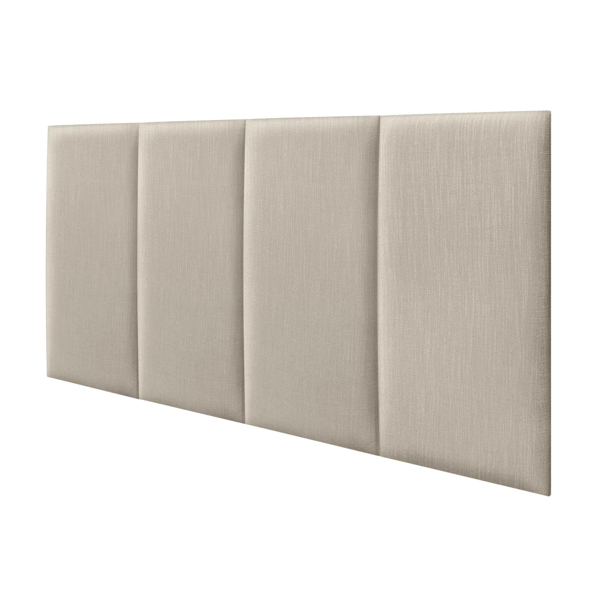 DHOME Testiera Imbottita in Lino Naturale Liscio Antimacchia Design Modulabile Verticale Autoadesivo Testata Letto Camera da Letto Imbottita (Beige, 180cm, Altezza 135cm, x4)