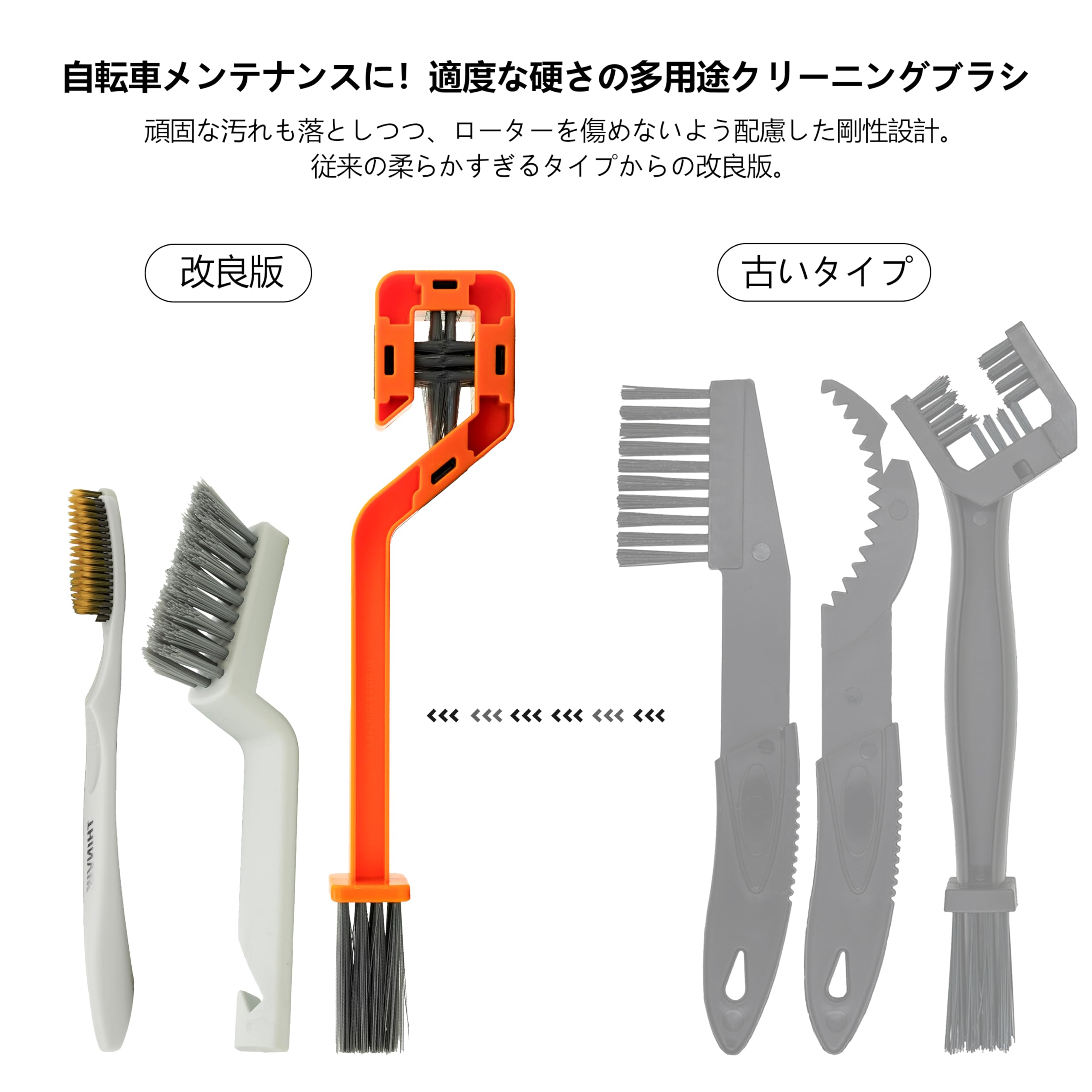 Amazon.co.jp: Thinvik 自転車 チェーンクリーナー 洗浄 ブラシ 4面