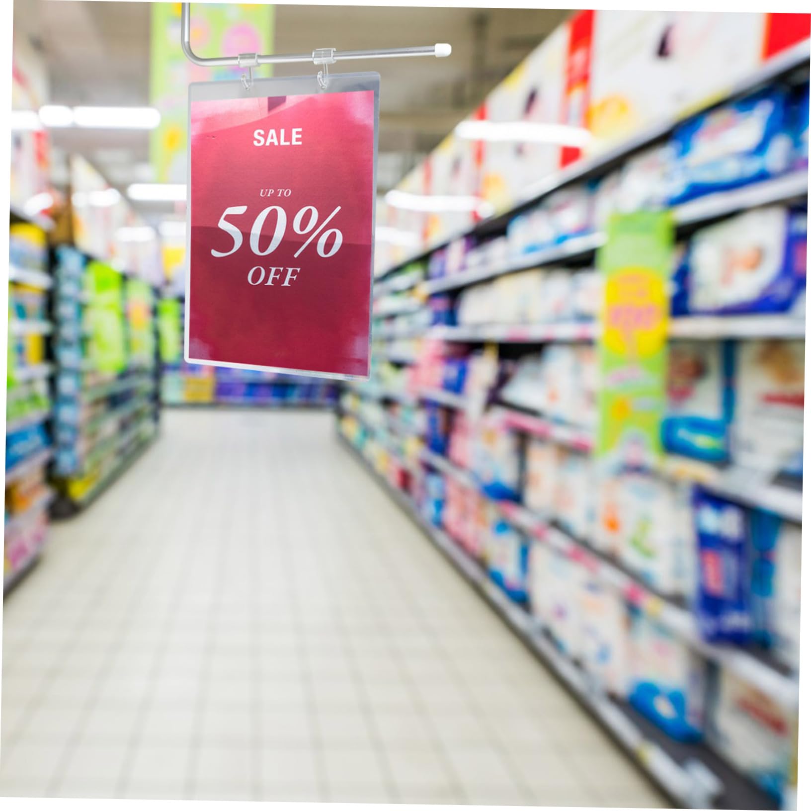 ULTECHNOVO 10 Stück A4 Klarsichthüllen aus Abs Transparente Schutz und Papierhüllen mit Hakenloch 290x213mm für Preisdisplay im Supermarkt