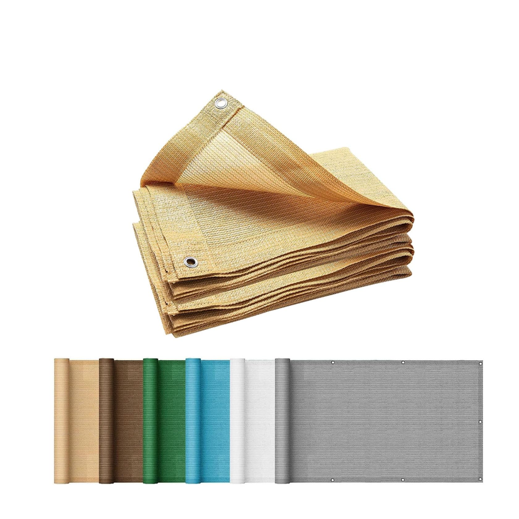 Voile d'ombrage rectangulaire 2.5 x 5.5 m jaune sable pour jardin