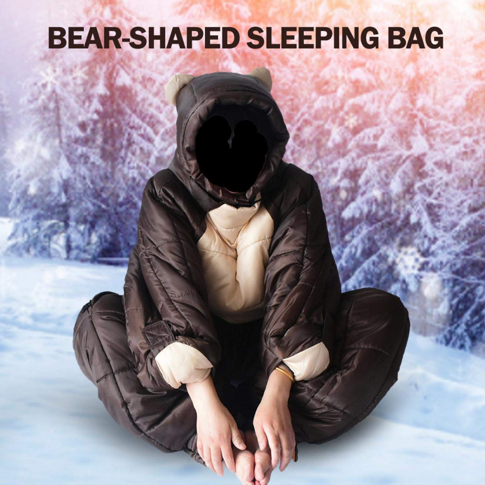 Per Pet 寝袋 クマ 人型寝袋 クマ着る寝袋 動ける寝袋 歩ける 寝袋 水洗い可 保温 あったか ポカポカ キャンプ 釣り 登山 車中泊 防災 Amazon | Per Pet 寝袋 クマ 人型寝袋 クマ着る寝袋 動ける寝袋 歩ける