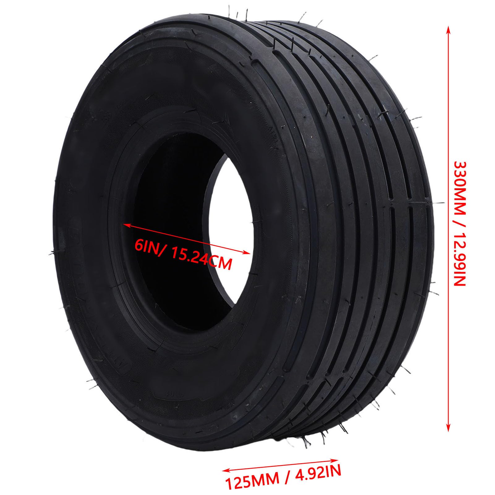 Fydun 15x6.00-6 Opona Bezdętkowa Heavy Duty 4-warstwowa Antypoślizgowa 6-calowa Kosiarka do Trawy Opona do Kosiarki Wózek do Ciągnika Ogrodowego Taczka