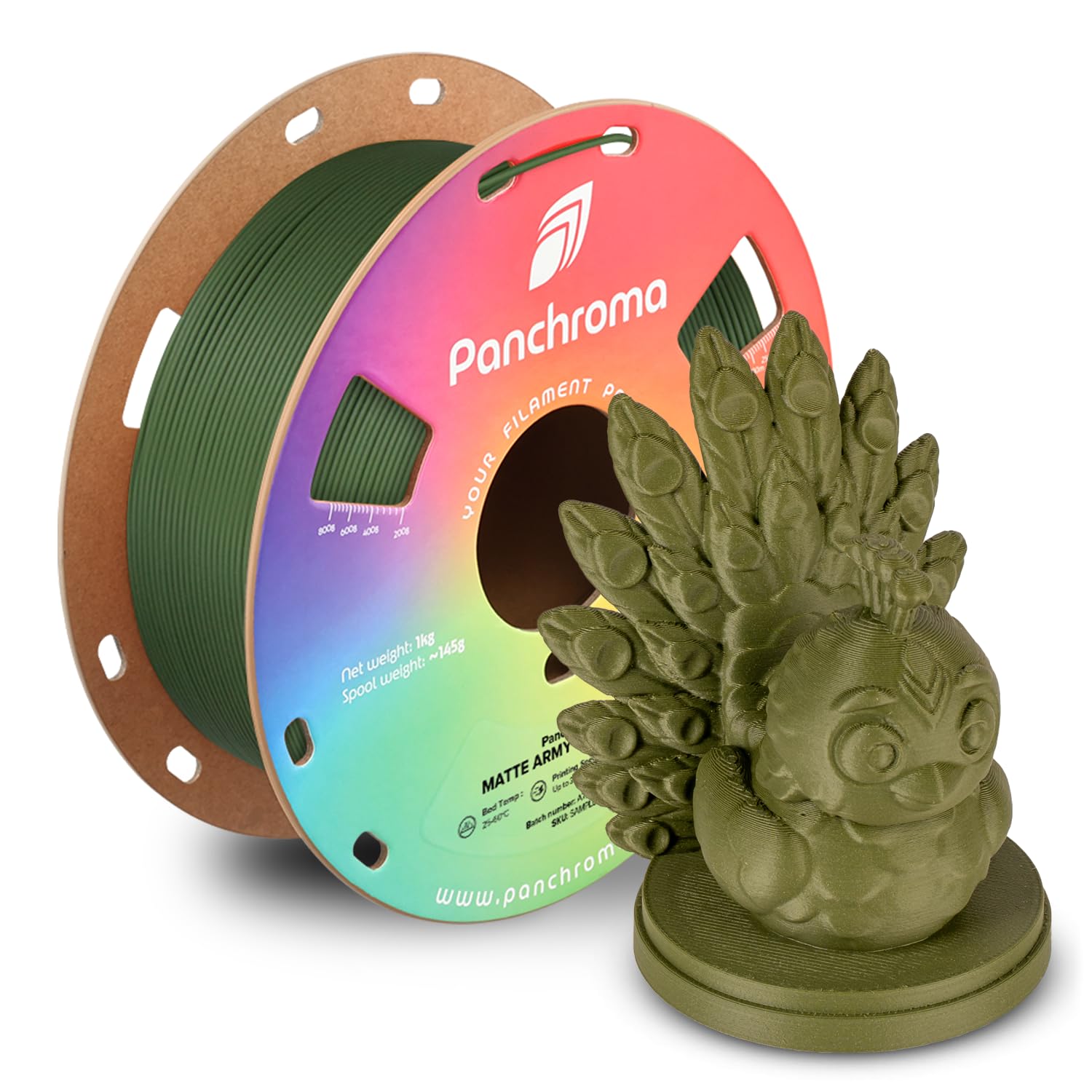 Amazon.com: Polymaker Panchroma Matte PLA Filament, Army Dark