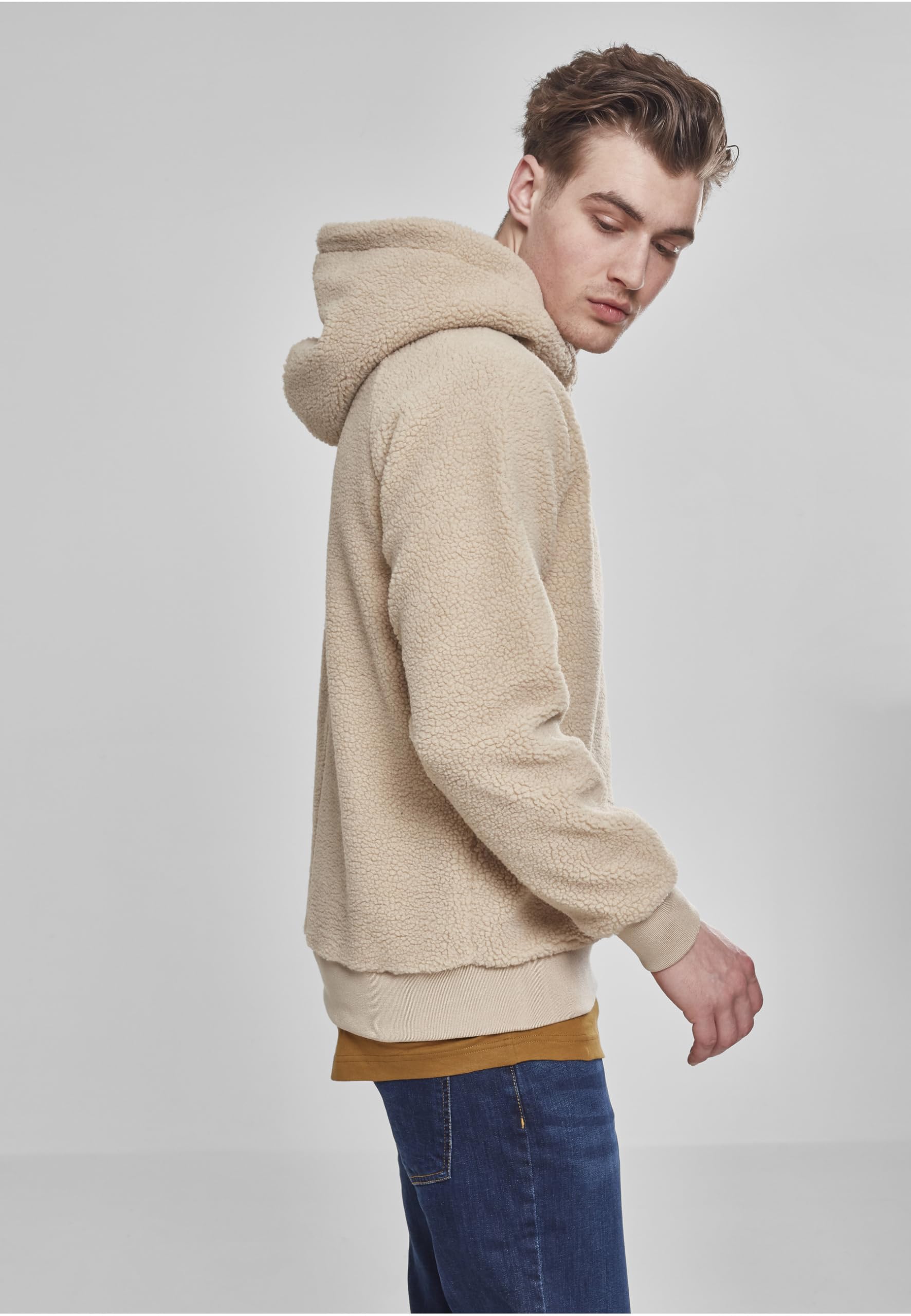 Urban Classics Sudadera con Capucha Sherpa para Hombre