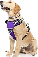 Vista 1 de WINSEE Arnés para perro sin jalones con collar chaleco reflejante ajustable Oxford, broches para correa delantero y trasero para perros pequeños