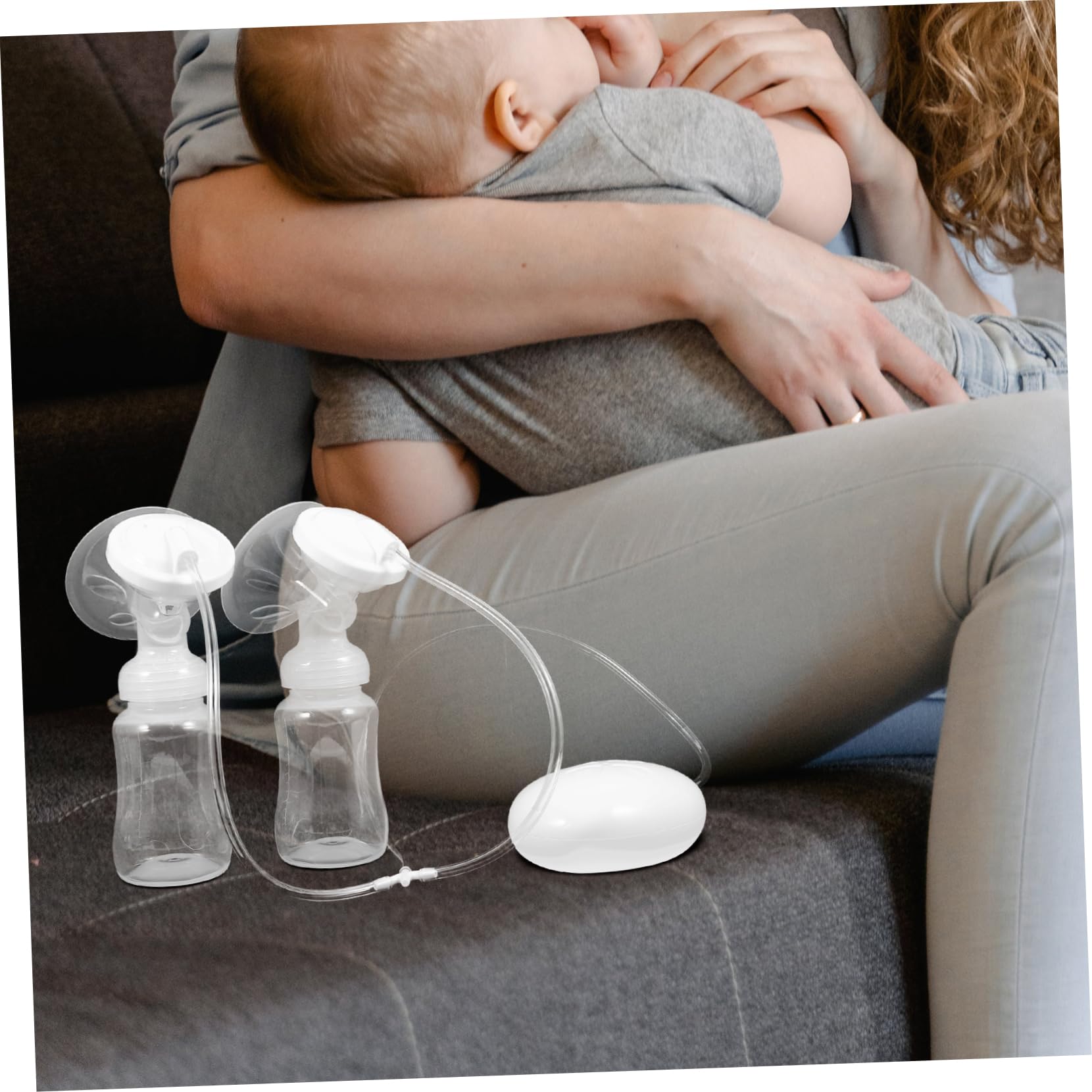ibasenice Extractor De Leche Eléctrico Manual y Automático Sacaleches De Doble Succión Silencioso Para Madre
