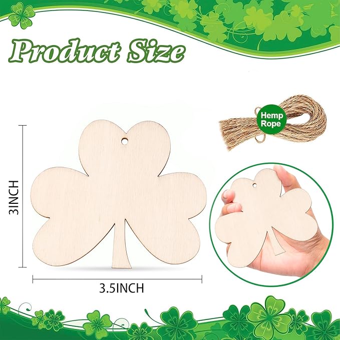 DIY St. Patrick's Day Shamrock Ornaments | 30 Wooden Cutouts