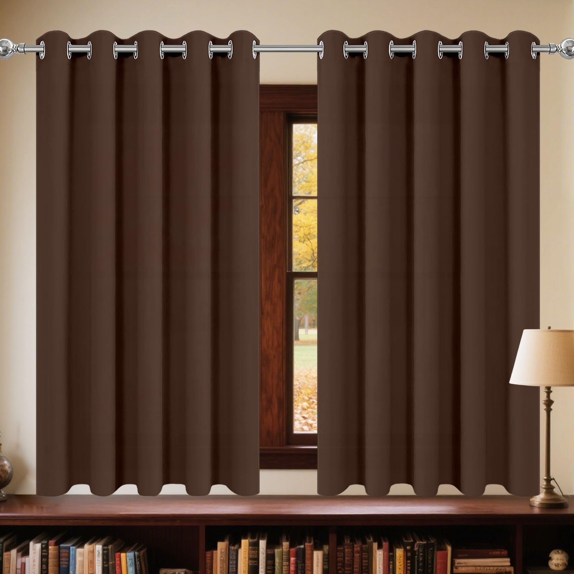 Rideau isolant thermique anti froid occultant 136x270 pour fenêtre salon