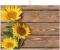 Vista 1 de Tapete de secado de platos de girasol para encimera de cocina, tapete grande de microfibra para secado de platos, absorbente y reversible, tapete