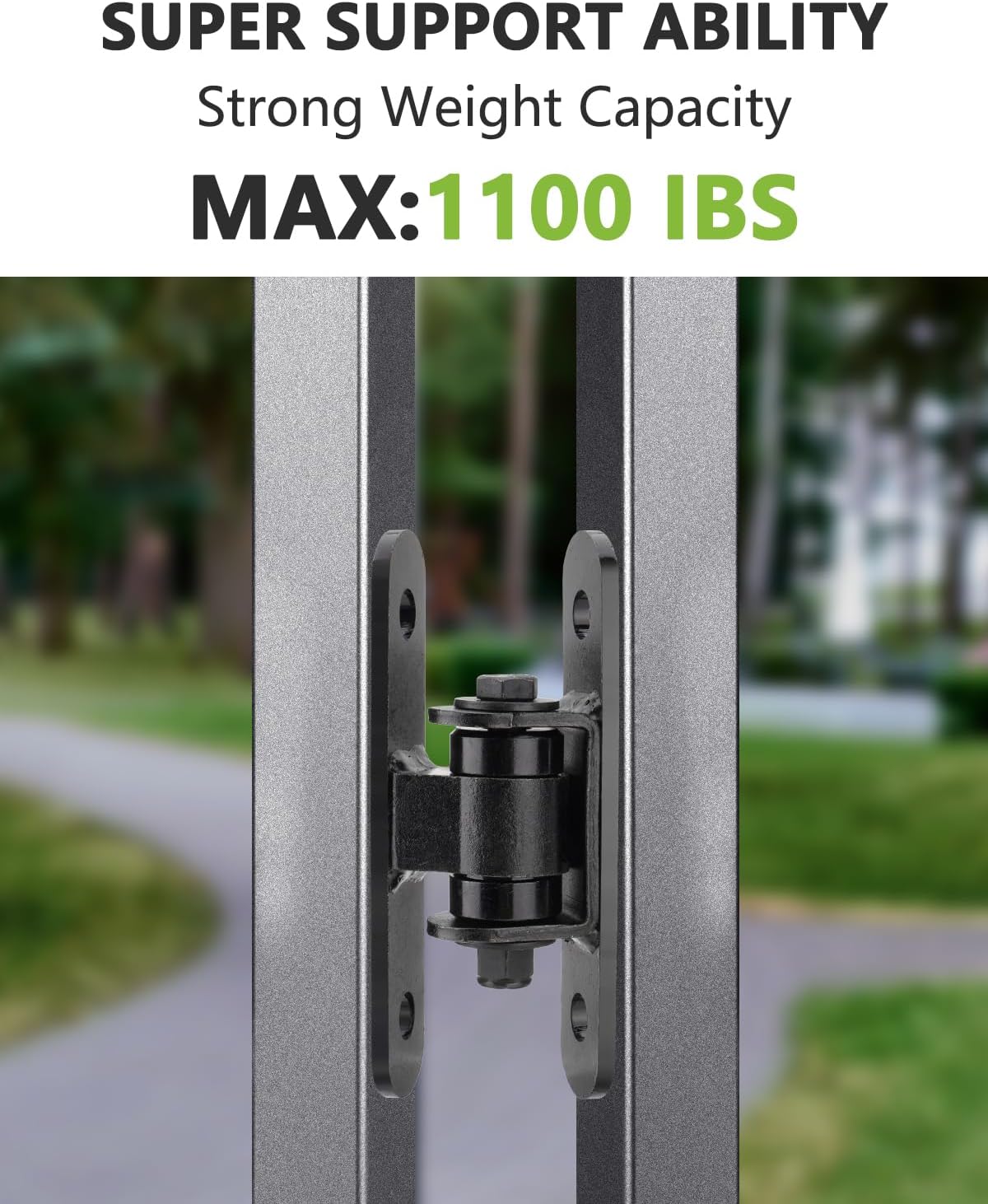 SPARKWHIZ 7" Heavy Duty Gate Hinge, Bolt onto or Weld on Gate Hinge with Needle Roller Bearing for Driveway Vehicular Pedestrian Gates, 4 Pack