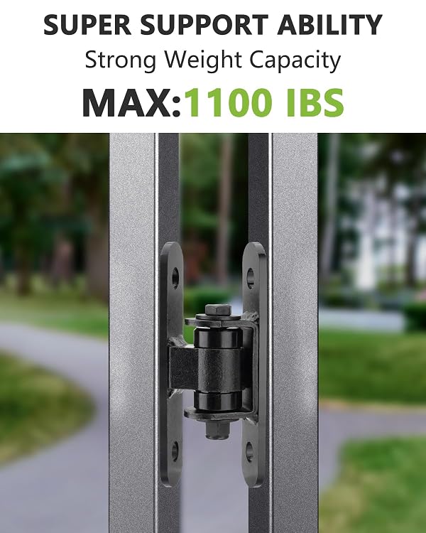 SPARKWHIZ 7" Heavy Duty Gate Hinge, Bolt onto or Weld on Gate Hinge with Needle Roller Bearing for Driveway Vehicular Pedestrian Gates, 2 Pack by SPARKWHIZ - Image 6