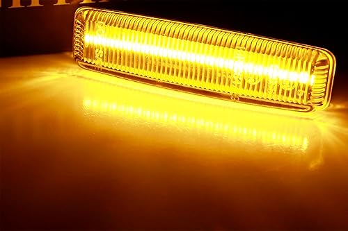 Miniatura 2 de iJDMTOY Lentes semisclaras ámbar Full LED Fender Blink Side Marker Luces indicadoras de señal de giro compatibles con BMW 1996-2003 E39 525i 528i