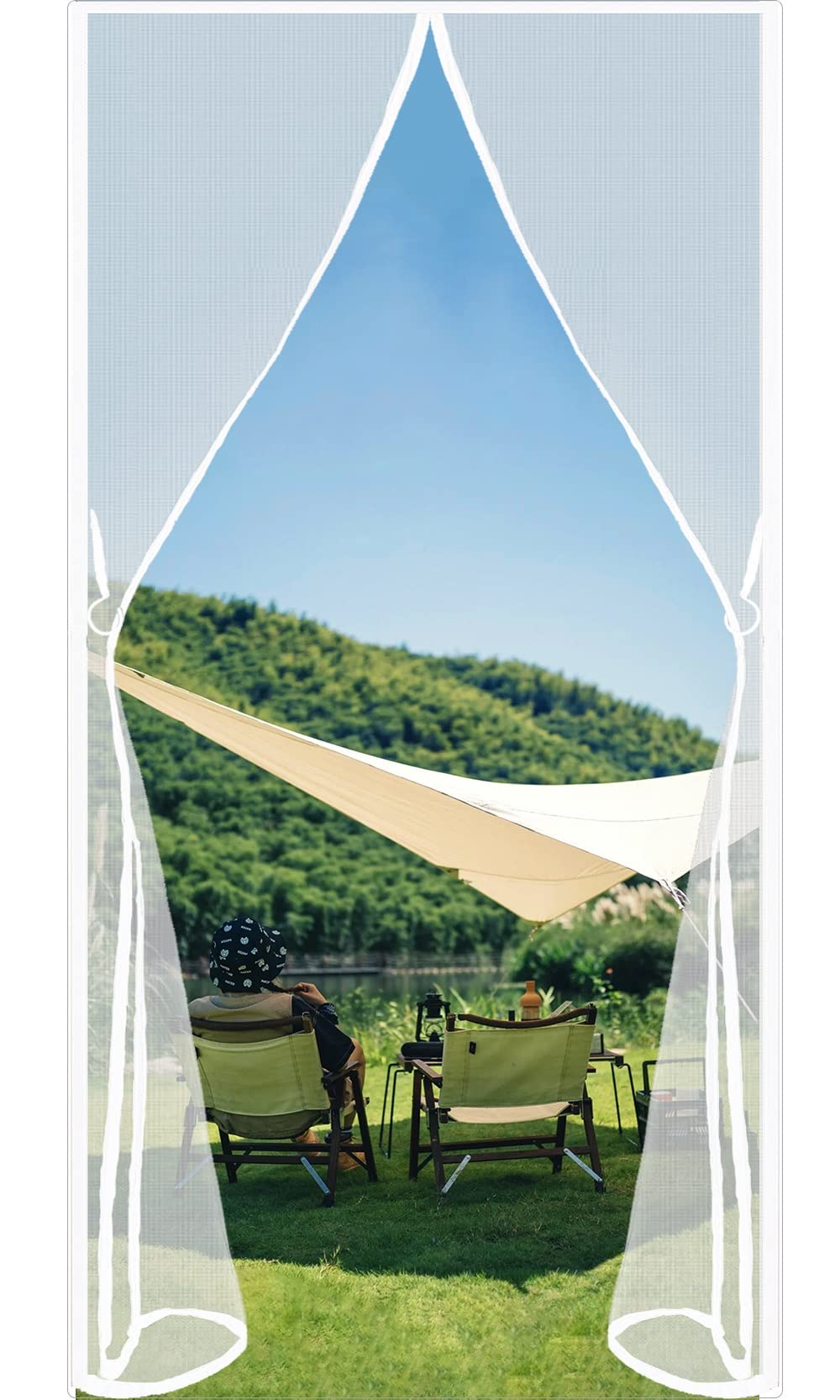 Moustiquaire Porte Fenêtre Magnétique 200x180cm Rideau Porte Anti Mouche Insecte Moustiquaire Aimantée Bande Adhésive Fermeture Automatique Maille Fine Sans Perçage (gris