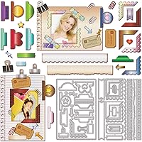 Vista 9 de GLOBLELAND Troqueles de corte de página para botellas para bricolaje álbumes de recortes, planificador de metal, troqueles de corte de marco