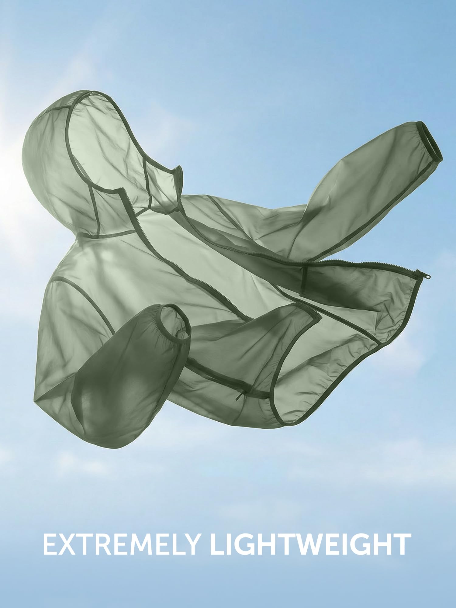 XYXX Parka para hombre con protección UV y protección solar | Ropa de protección solar y contaminación | ligera y de secado rápido con protección UPF 50+ para exteriores