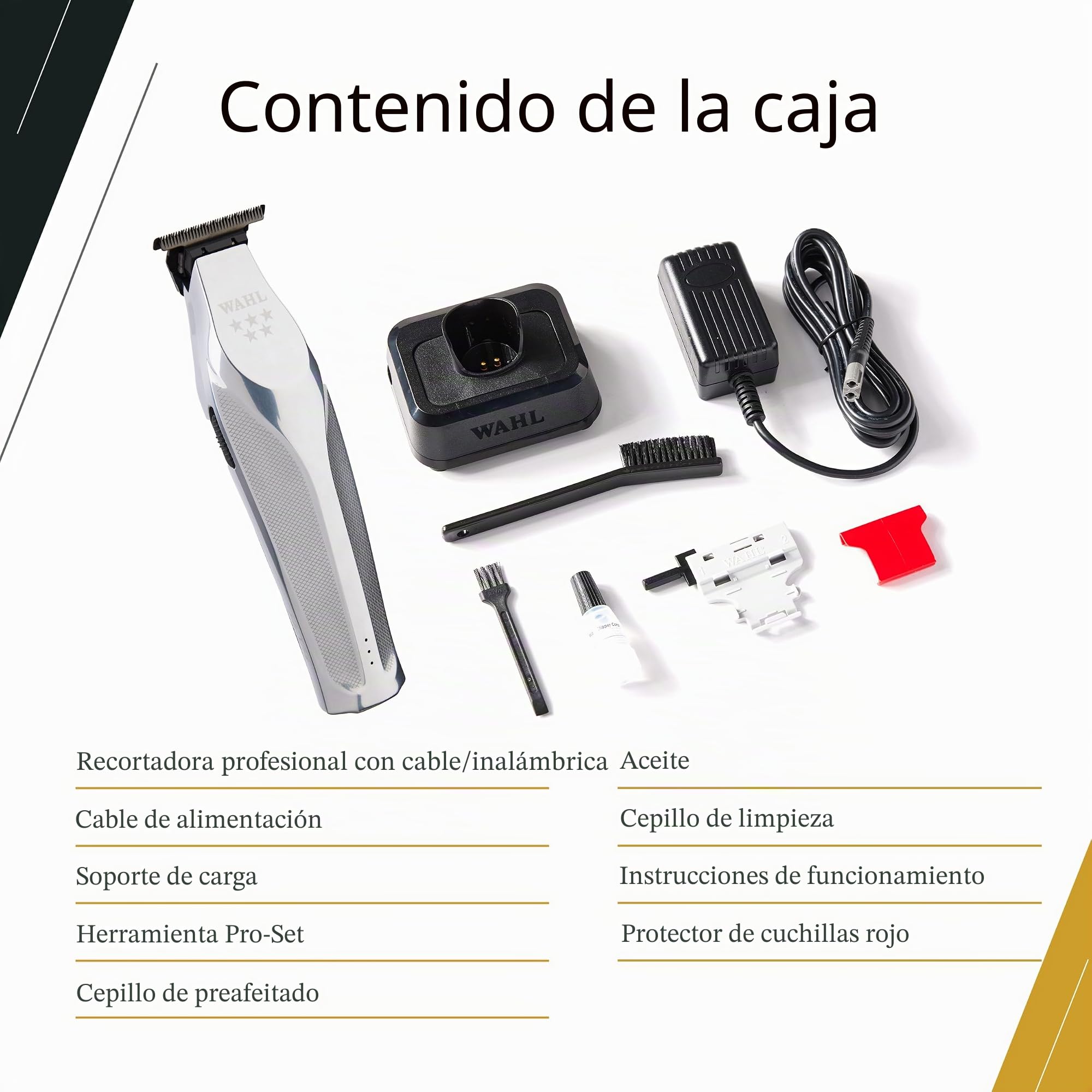 Wahl Professional Cortapelos de alta visibilidad, corte de precisión, control de velocidad adaptable, tiempo de funcionamiento de 135 minutos