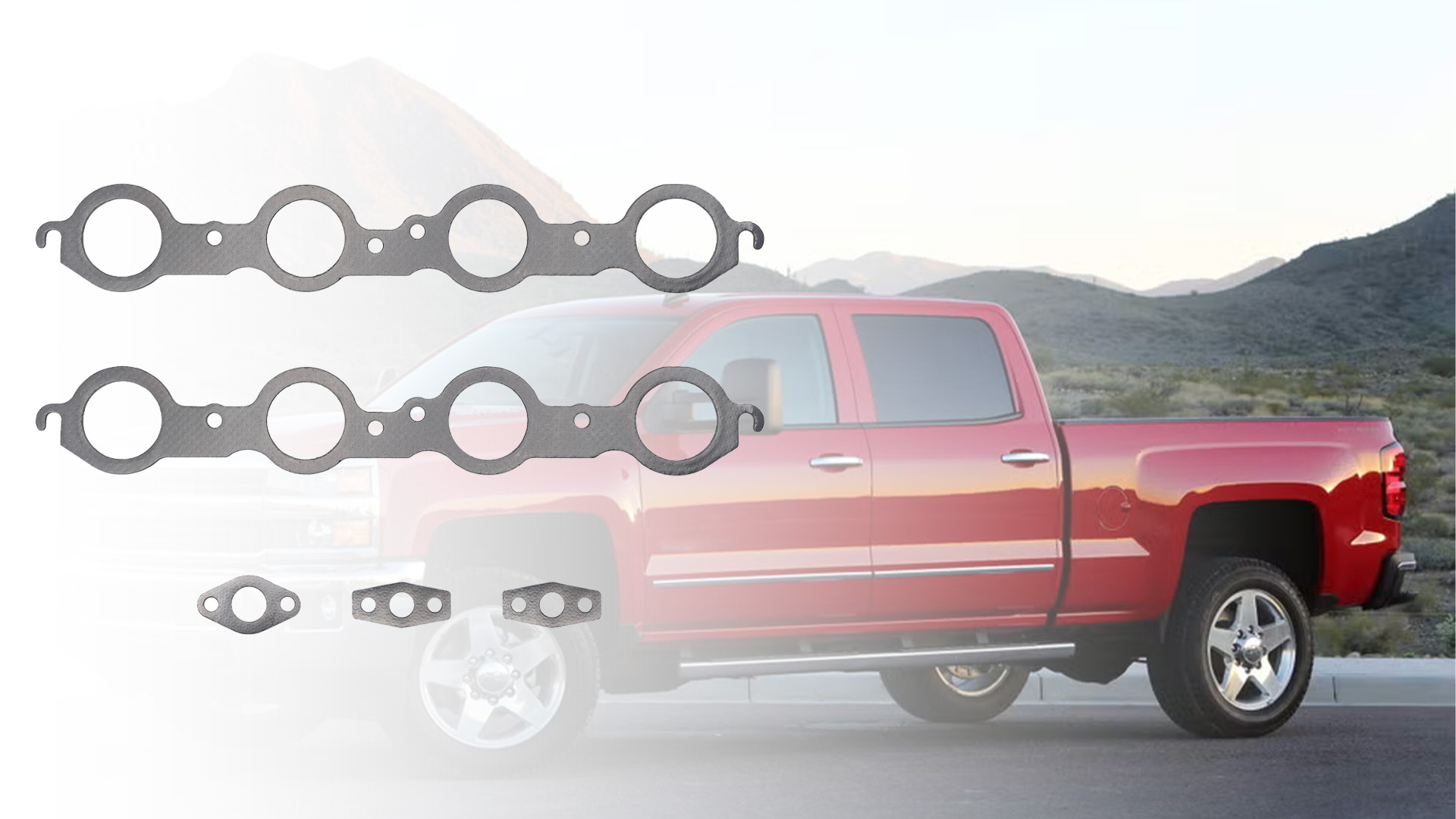 Image of MS 92467 Exhaust Manifold Gasket Set for 1997-2015 Chevy GM LS 4.8L 6.0L GMC Chevrolet Silverado 1500 5.3L