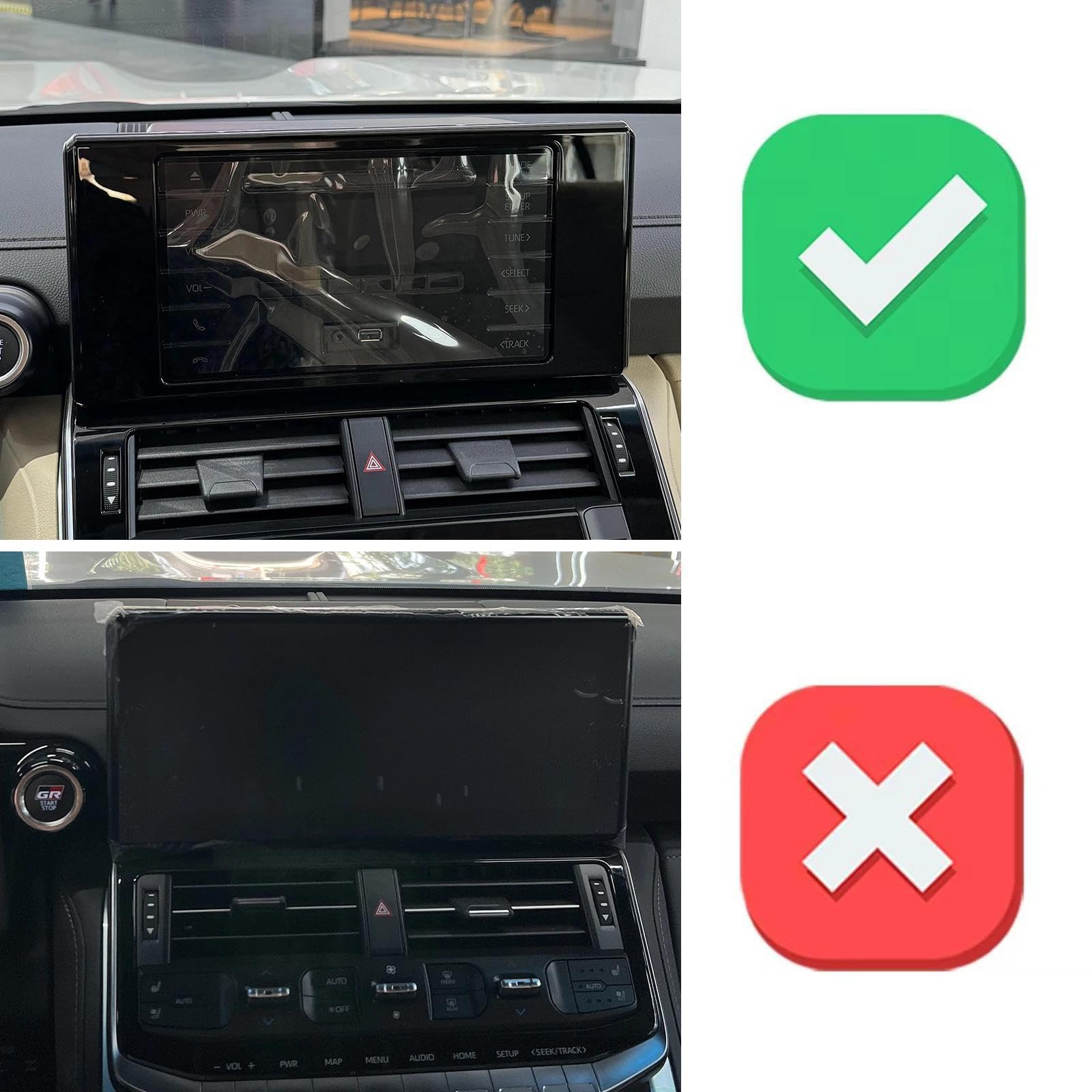 Uchwyt Samochodowy na Telefon dla Toyota Land Cruiser LC300 GRX 2022-2024, uchwyt samochodowy na telefon komórkowy, stojak na nawigację GPS (podstawa i uchwyt 4)