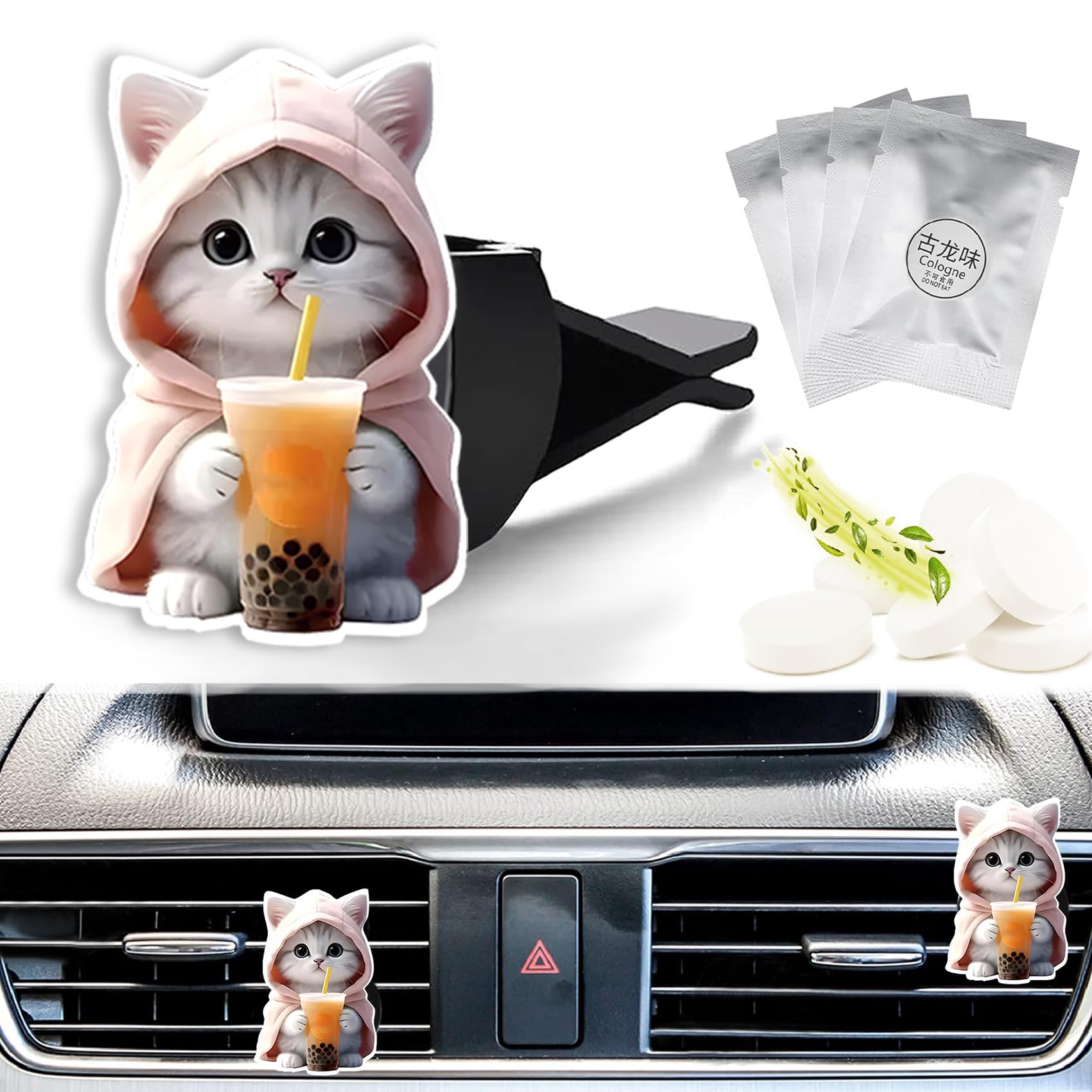 Cat Car Vent Air Freshener Clips Scented Air Conditioner Clip