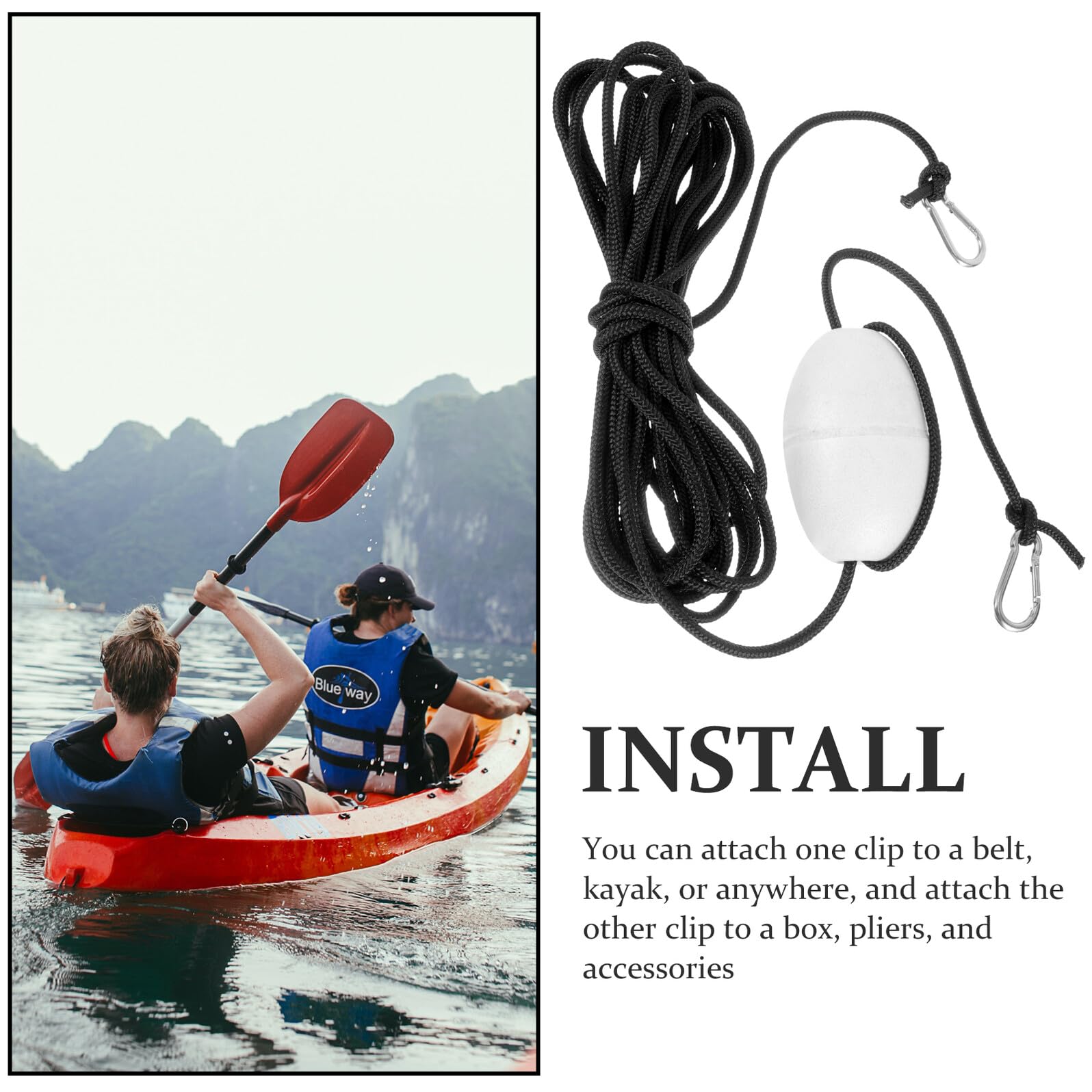 ORFOFE Bouée Flotteur Kayak Nylon pour Ancrage Léger Accessoire Extérieur Facile à Transporter Bateau Gonflable et Canoë