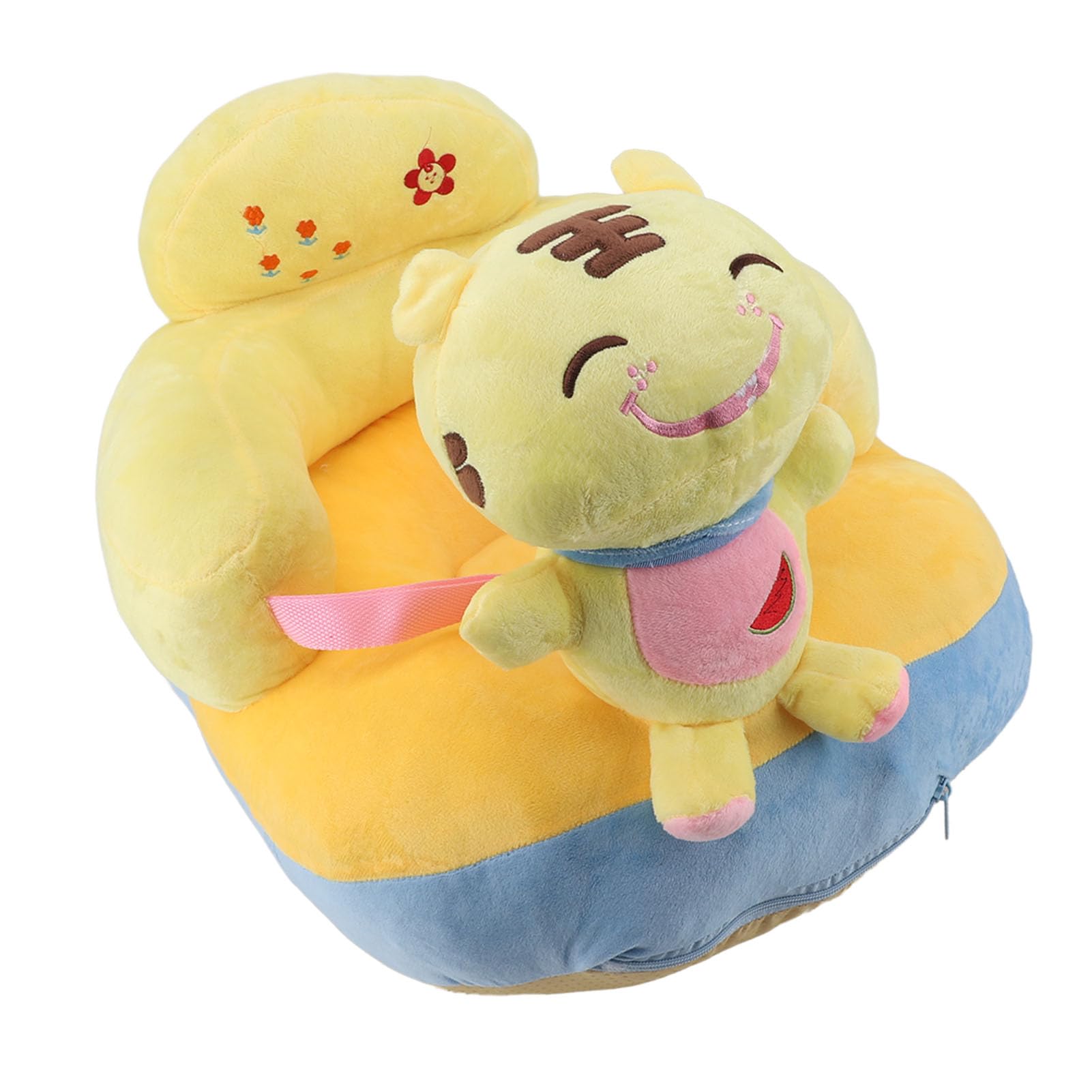 Divano per Seggiolino per Bambini Morbido Peluche Confortevole a Forma di Animale Carino per Imparare a Sedersi Supporto Regolabile per Neonati 17,7x19,7x17,7 Pollici (Tigre)