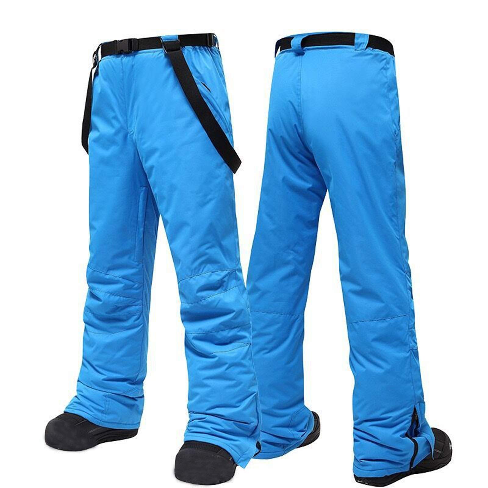 Pantaloni da sci impermeabili da uomo, pantaloni da neve termici e antivento, bretelle regolabili e rimovibili, abbigliamento sportivo invernale traspirante, pantaloni da sci imbottiti isolati,