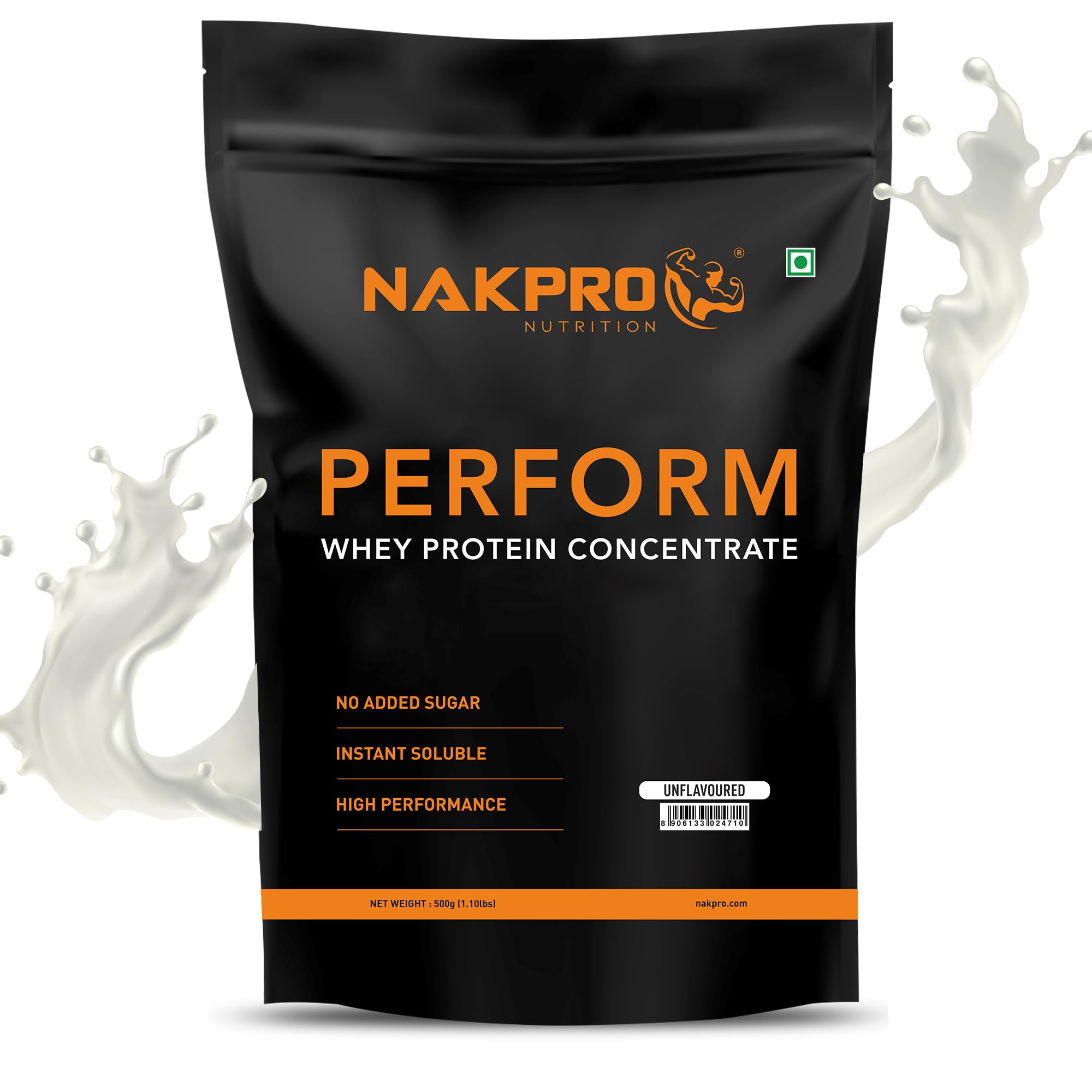NAKPRO Perform Whey Protein Concentrate | 26g Protein, 5.7g BCAA per Serving | Muscle Recovery Workout Drink, Lean Muscle Growth (500g, Unflavoured) (B09Z28BFJB) Amazon Price History, Amazon Price Tracker