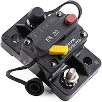 Vista 46 de E9 50 Amp Disyuntor con diseño de interruptor empotrado Protección IP67 impermeable DC 12V-72V 50A Reinicio manual UL montaje en superficie