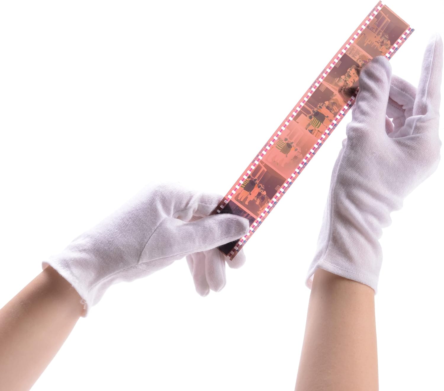 PHOTOMYNE Photo Handling Cotton Gloves for delicate items | Moisturizing Cotton Gloves For Dry Hands For Overnight Night | Multi use cotton gloves - 3 pack