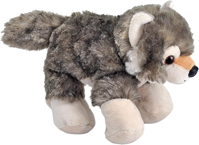 Wild Republic 16244, Wolf Hug'ems Plush, Cuddly Soft Toy, Kids Gifts, 18 cm