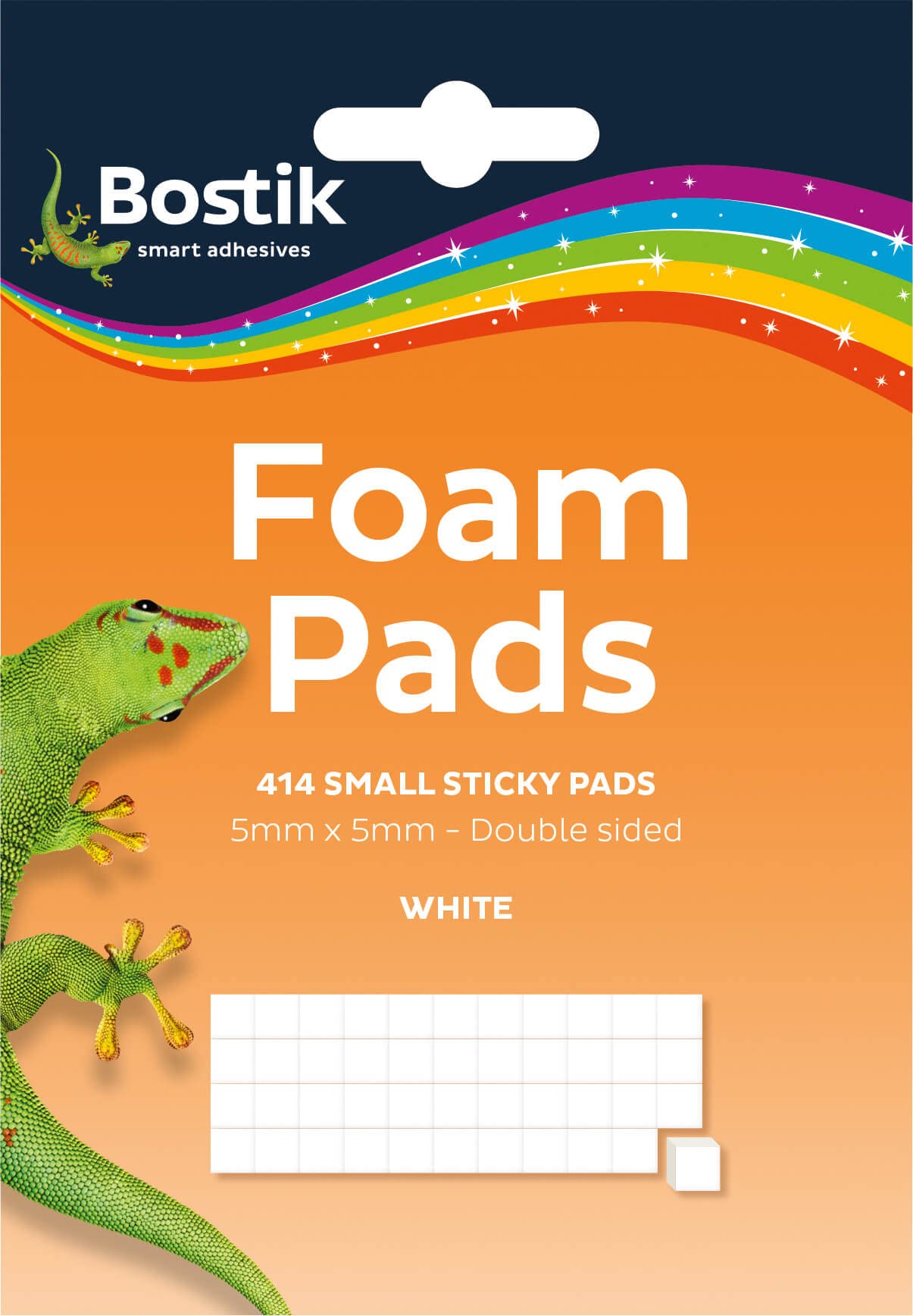 Bostik Sticki Pads 5x5mm - Color: White