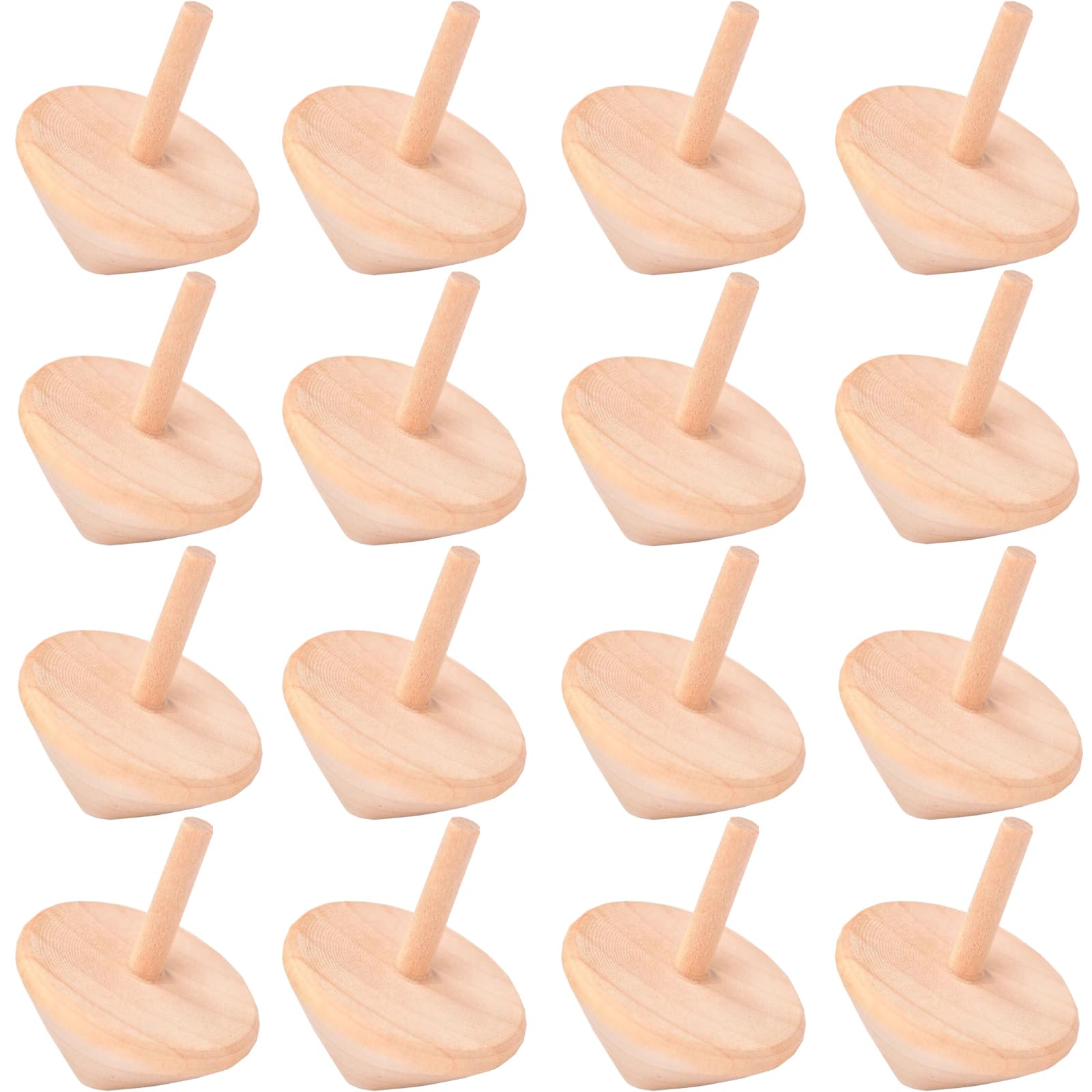 XineYuor 24 Wooden Gyroscope Spinning Tops, Wooden Spinners, Children's Spinners, Suitable for Birthdays, Parties, Awards, Gifts (C)