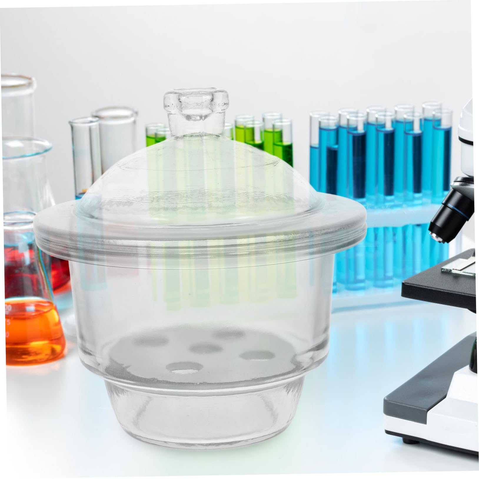 Labor Exsikkator aus Glas mit Vakuumfunktion Leicht Tragbar und Einfach zu Bedienen für Wissenschaftliche Experimente im Labor und Präsentationen