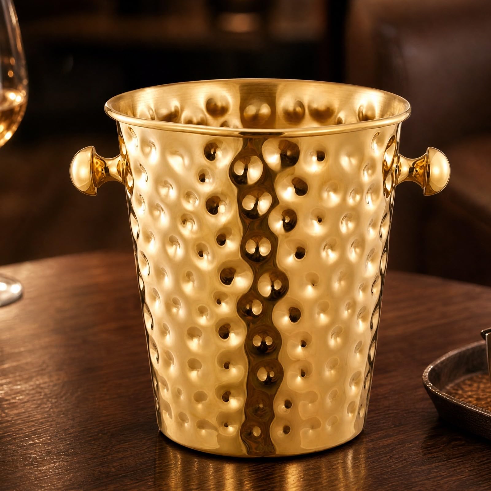 Sharplace EIS- und Champagnkühl aus Edelstahl kompakt kegelförmig Champagnkühl aus 201 Edelstahl rostbeständig für Restaurant, Natur, 3L