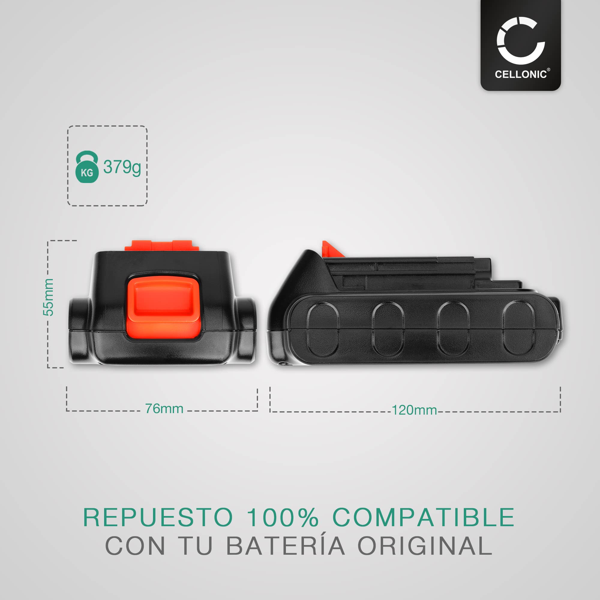 CELLONIC Batería Compatible con Porter Cable PCC601, PCCK619L8, PCC681L