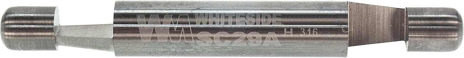 Whiteside Router Bits SC29A 7-Degree Bevel Trim Bit with Double End Solid Carbide 1/4-Inch Cutting Length