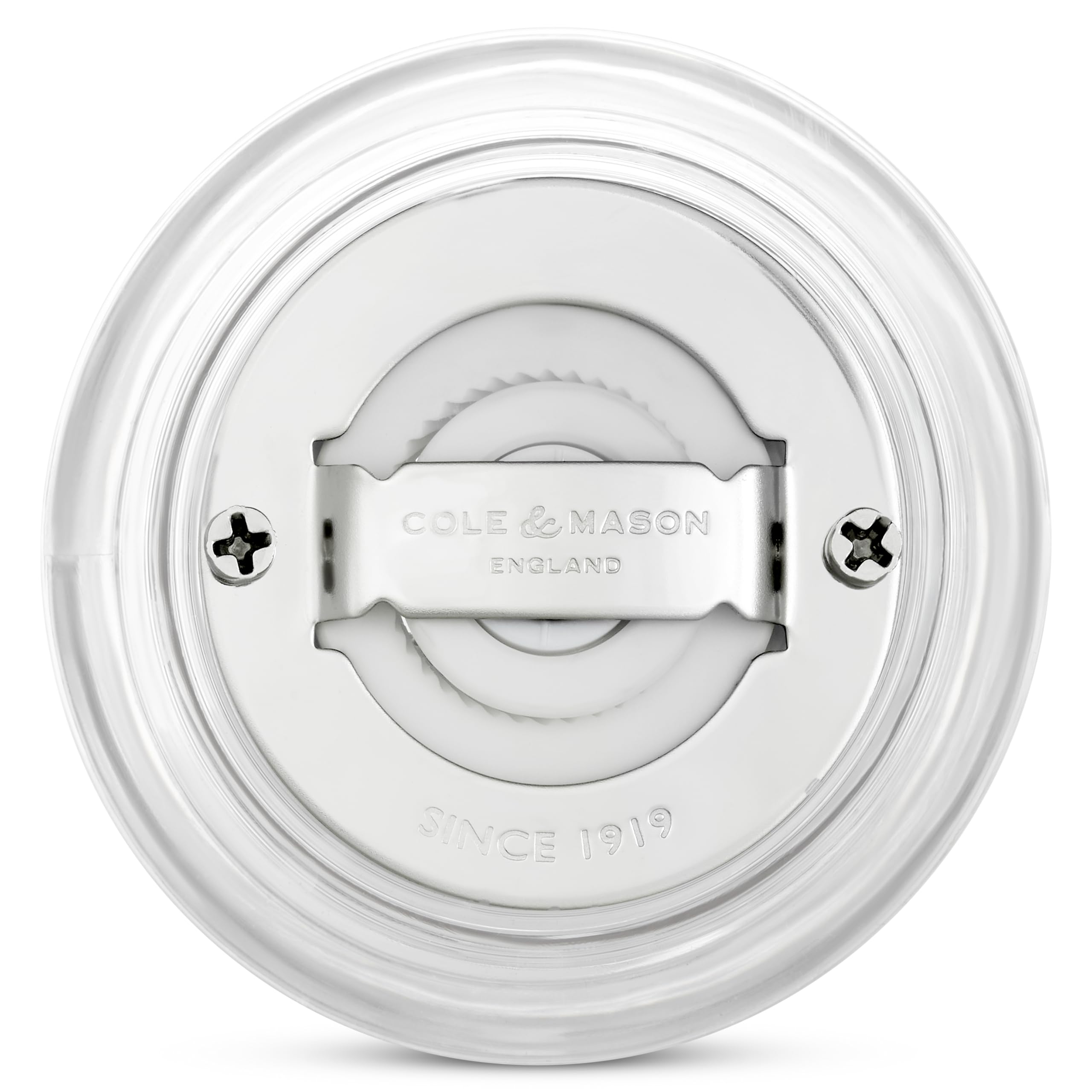 Cole & Mason London Salz und Pfeffermühle Acryl 22 cm, Keramikmahlwerk | Pfeffer und Salzmühle Klein, Precision+ Einstellbarem Malwerk, Gewürzmühle gefüllt, Transparent Acryl/Edelstahl, Geschenkset
