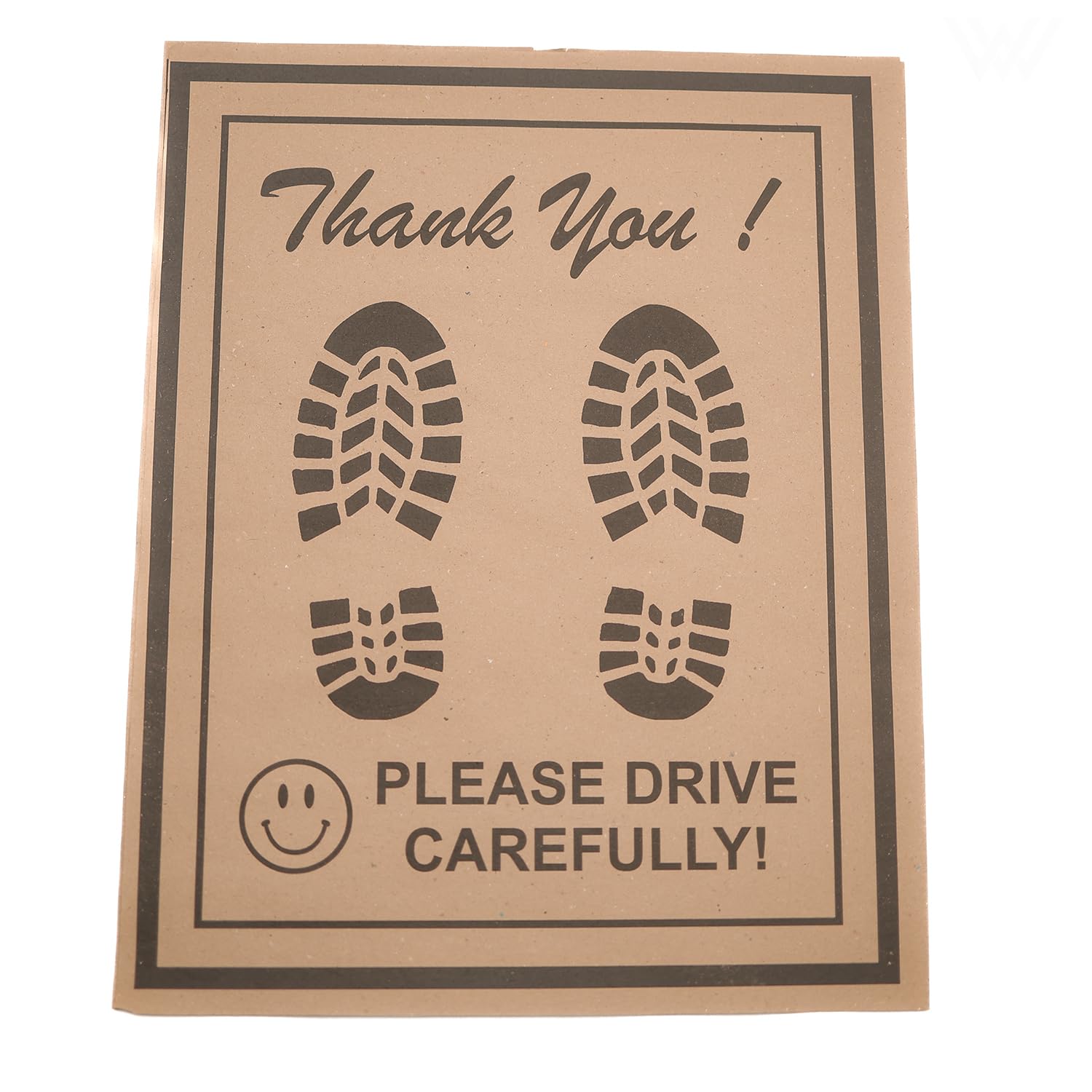 FIXSMITH Disposable Car Floor Mats Paper | Universal Anti Slip Service Foot Mat for Garage & Workshop | Car Interior Protection Sheet | Thank You Print | Pack of 25