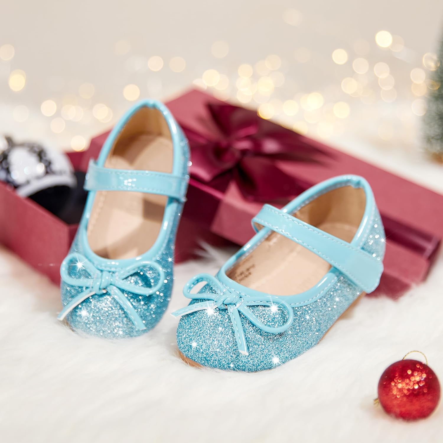 Otter MOMO Toddler Little Girls Princess Shoes Mary Jane Ballerina Flats Flower Girl Dress Shoes - Image 5